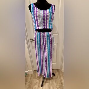 NWT Wild Fable cropped tank and pants Striped Two-Piece Set - S